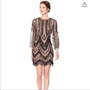 Dress the Population Jenny Long Sleeve High Neck Womens Size Small